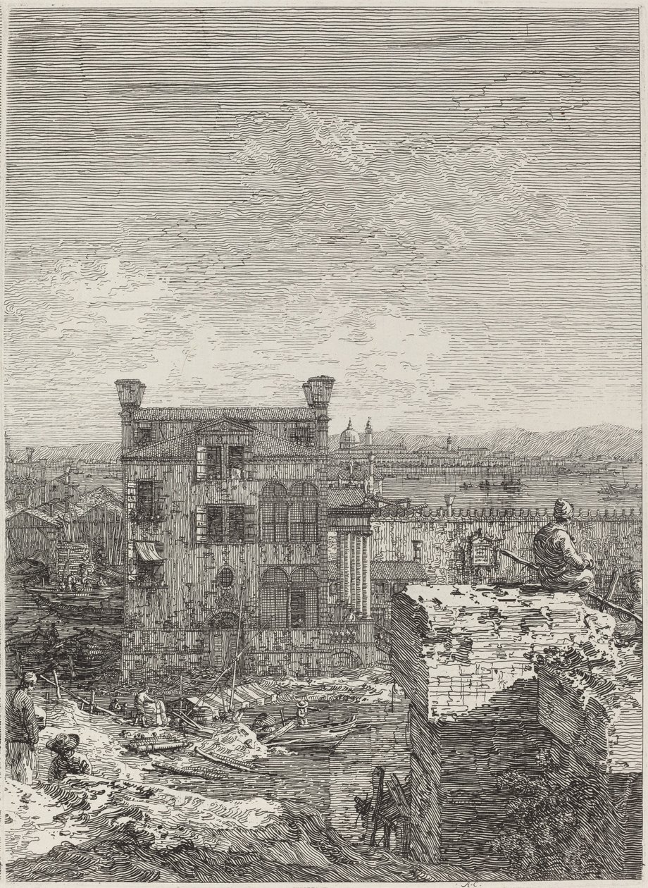 البيت مع Peristyle [يمين] ، 1741. بواسطة كاناليتو