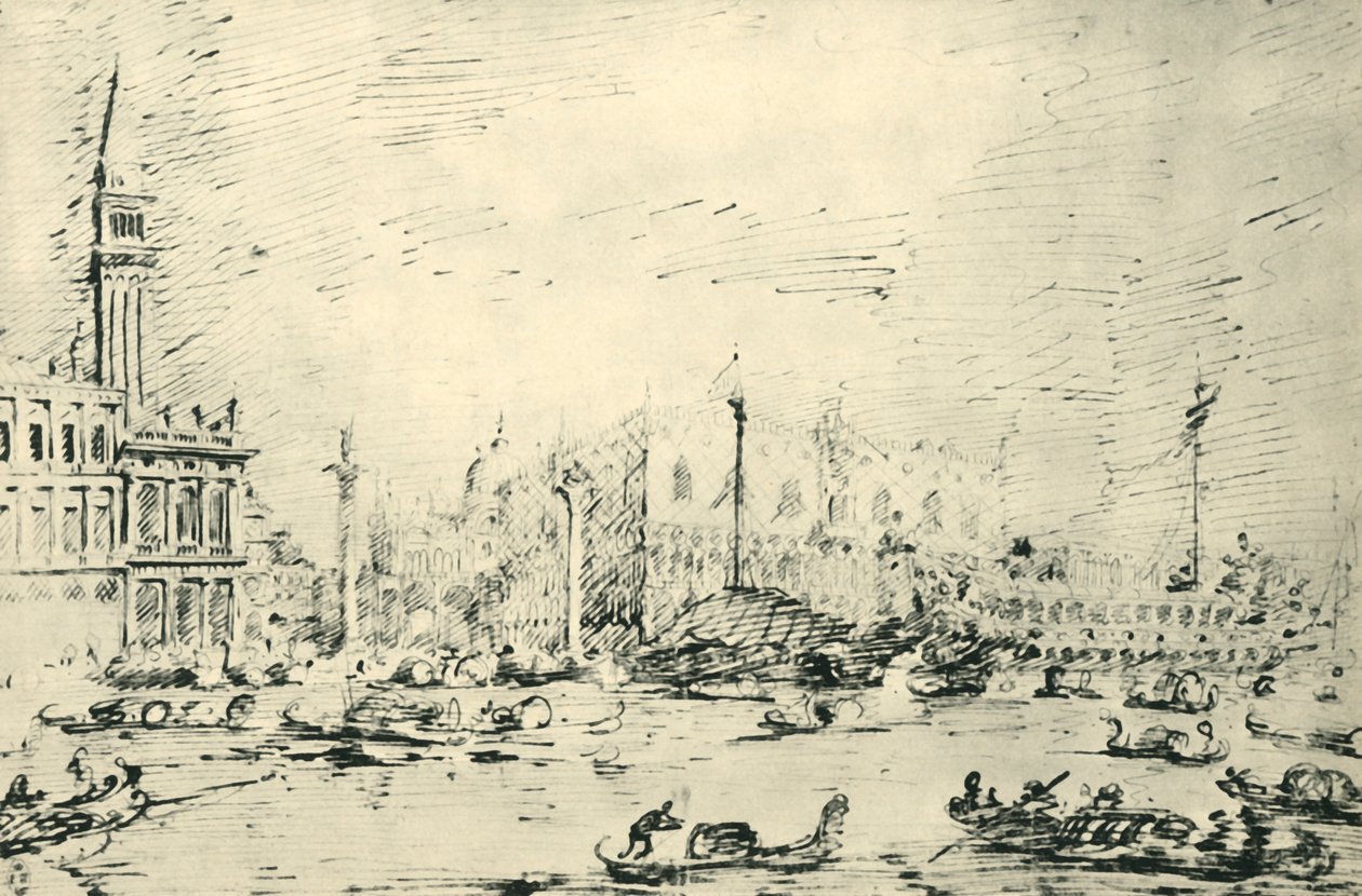 البندقية: The Bacino di San Marco في يوم الصعود 1729 ، 1943. بواسطة قناة جيوفاني أنطونيو (كاناليتو)