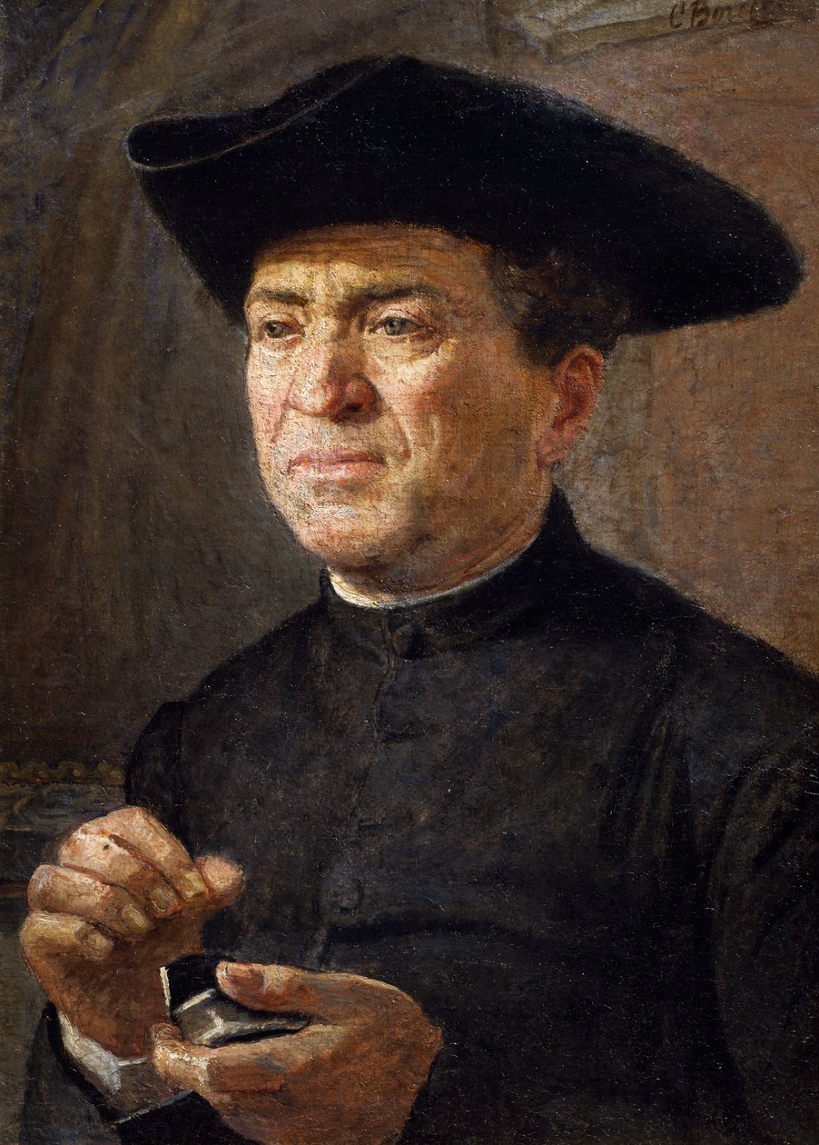 Pinch of snuff, painting by Canuto Borelli (1852-1928), Italy بواسطة كانوتو بوريلي