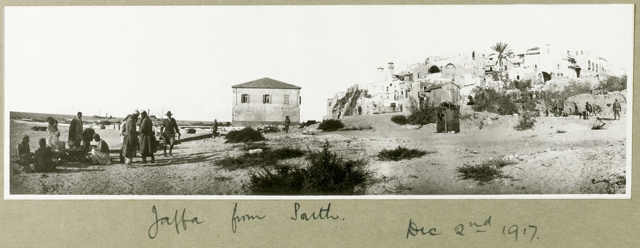 يافا من الجنوب ، 2 ديسمبر 1917 بواسطة كابتن. آرثر رودس