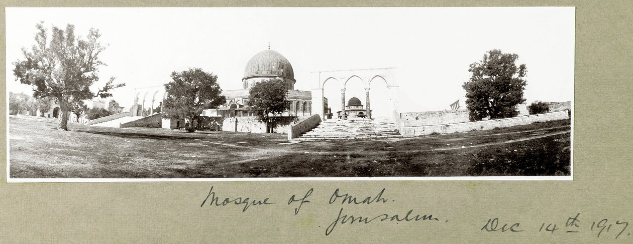 مسجد عمر ، القدس ، 14 ديسمبر 1917 بواسطة كابتن. آرثر رودس