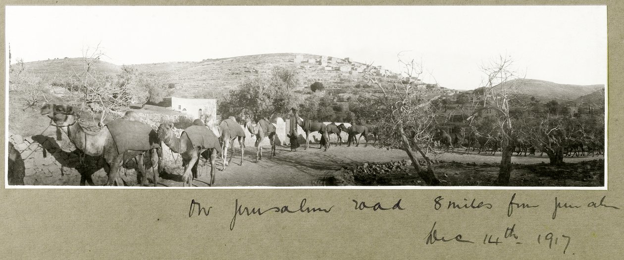 على طريق القدس ، على بعد 8 أميال من القدس ، 14 ديسمبر 1917 بواسطة كابتن. آرثر رودس