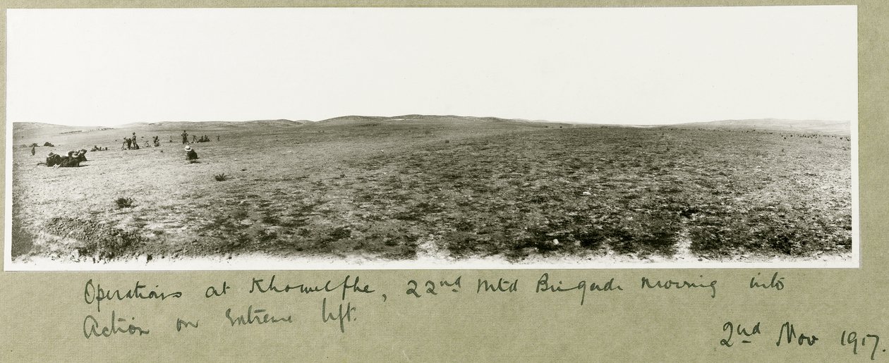العمليات في الخويلفة ، اللواء المركب الثاني والعشرون تتحرك ، 2 نوفمبر 1917 بواسطة كابتن. آرثر رودس