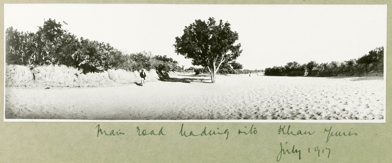 الطريق الرئيسي المؤدي إلى خان يونس ، تموز 1917 بواسطة كابتن. آرثر رودس