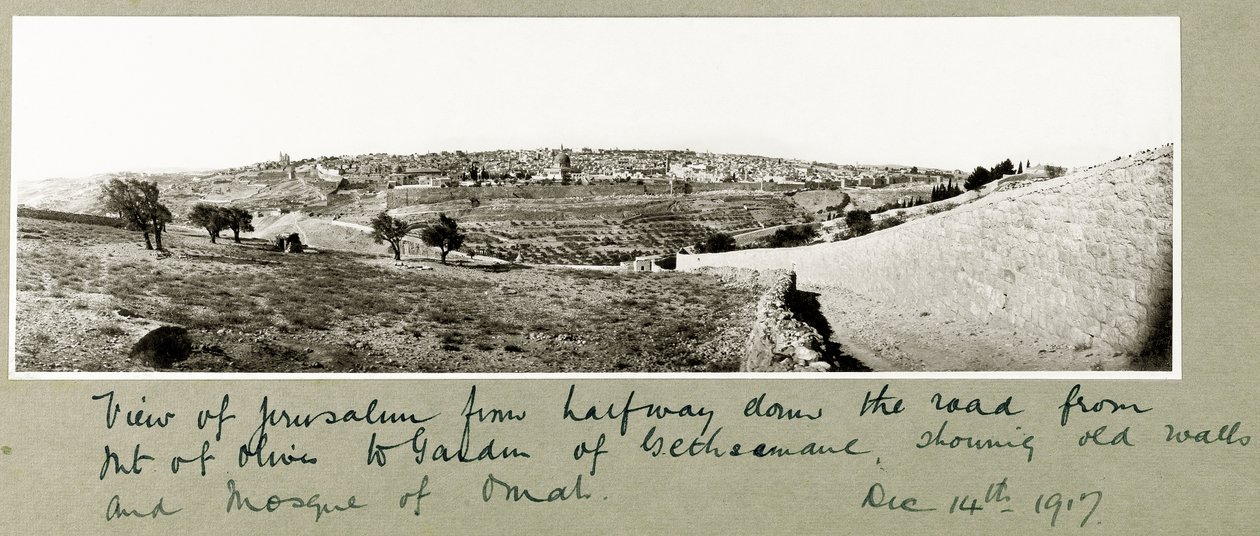 منظر للقدس ، 14 ديسمبر 1917 بواسطة كابتن. آرثر رودس