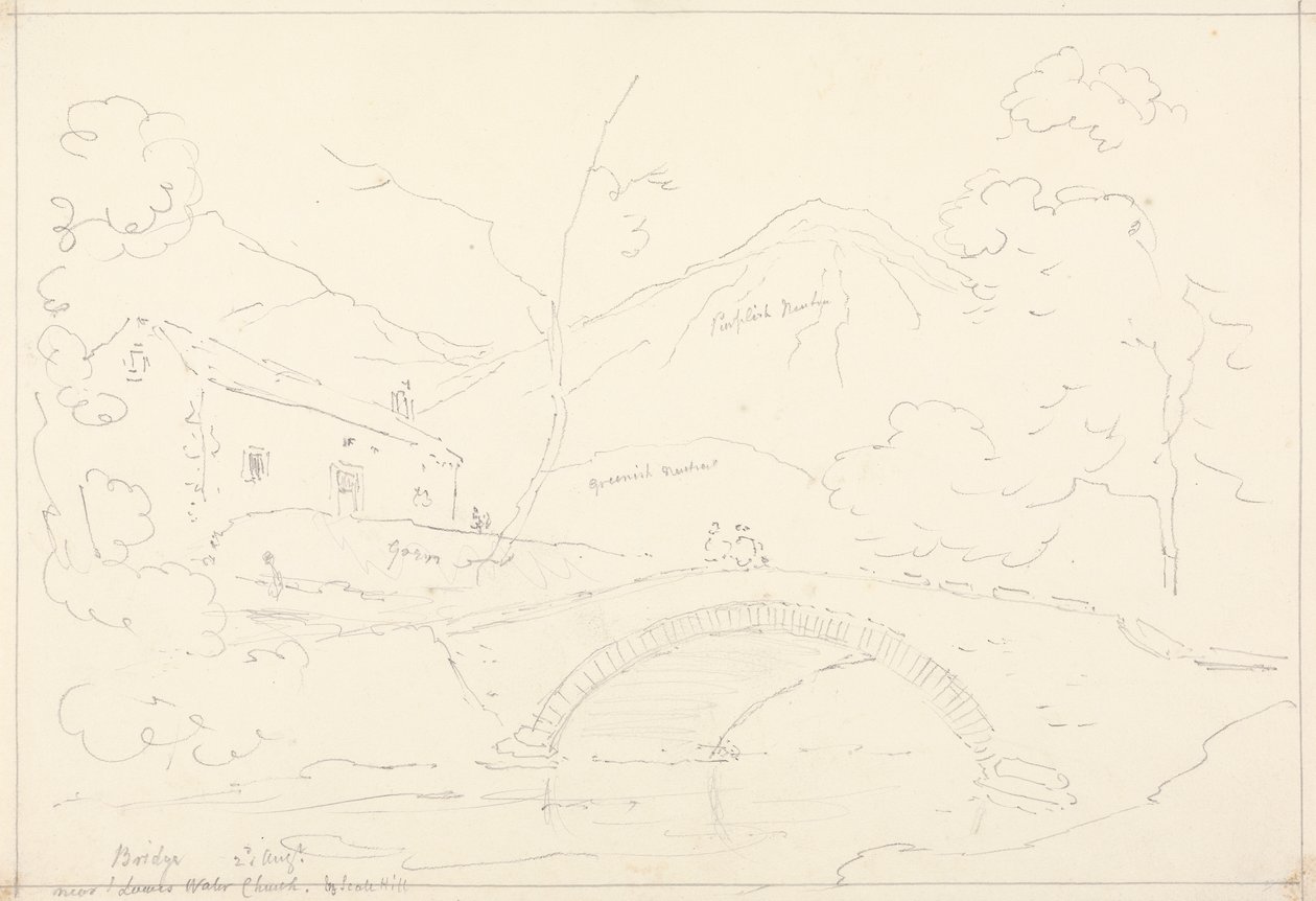 جسر بالقرب من كنيسة Loweswater في Scale Hill ، 2 أغسطس بواسطة نقيب. توماس هاستينغز