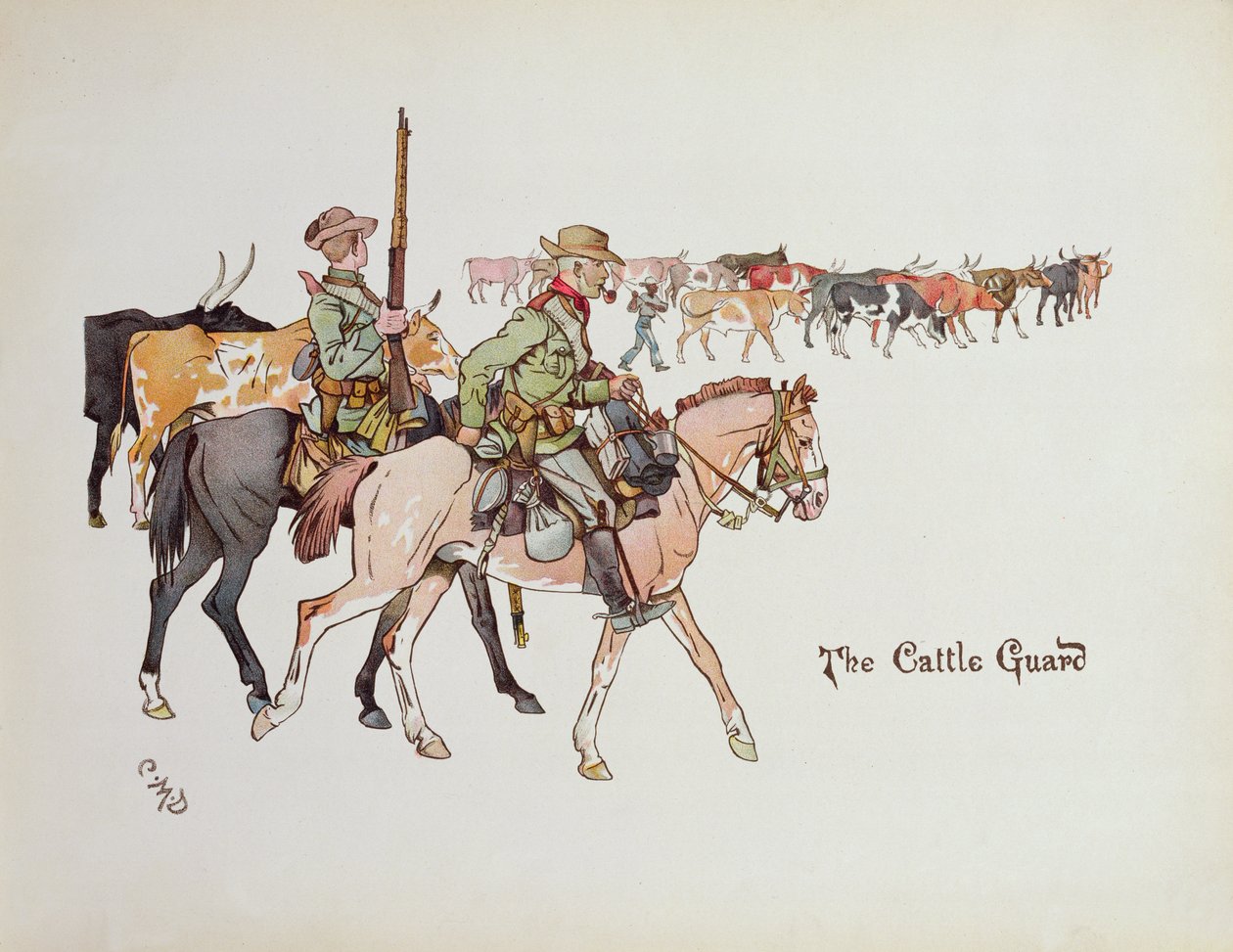 حارس الماشية ، من "Leaguer of Ladysmith" ، 1900 بواسطة الكابتن كليف ديكسون
