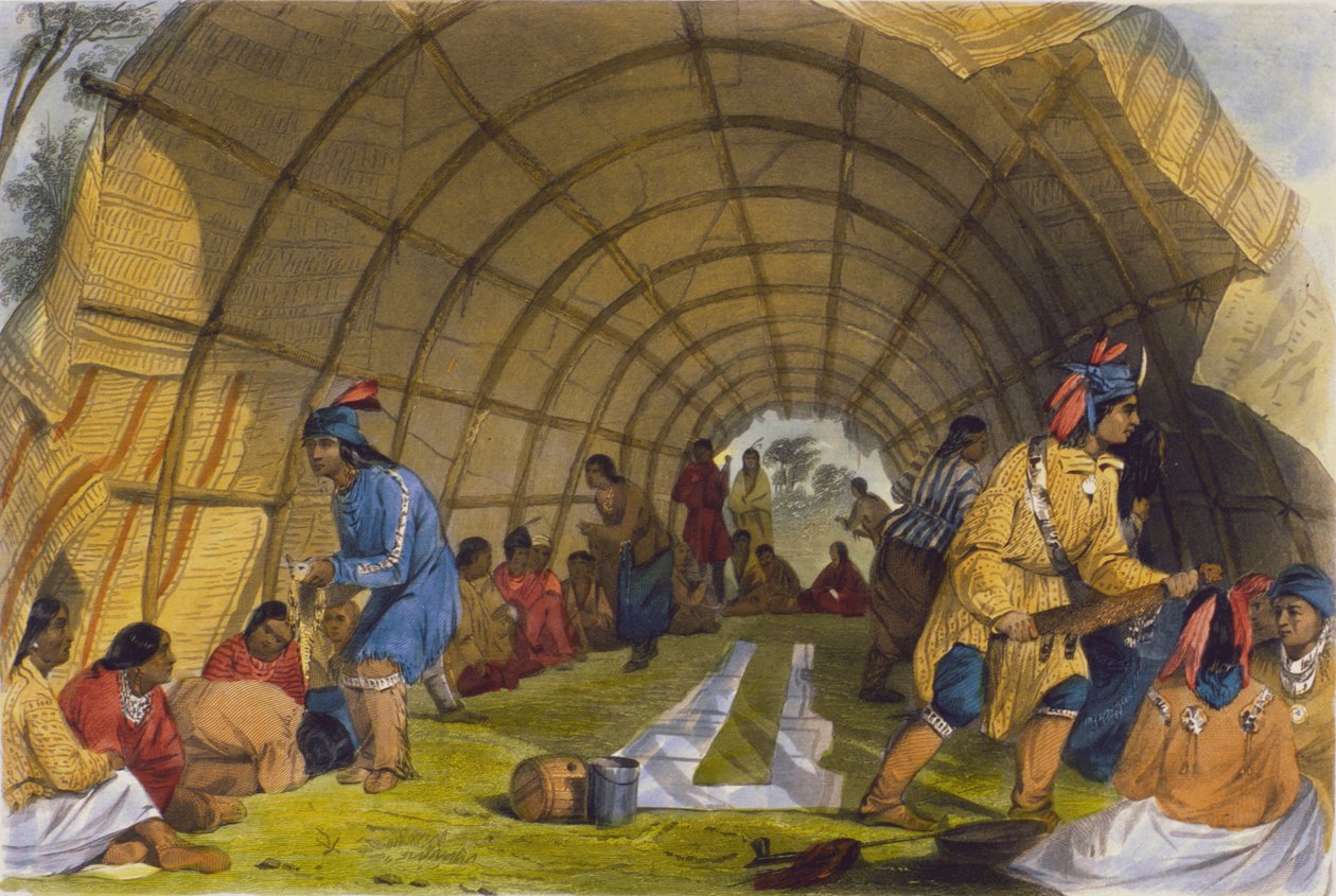 رقصة الطب من Winnebagoes ، 1853 بواسطة الكابتن سيث ايستمان