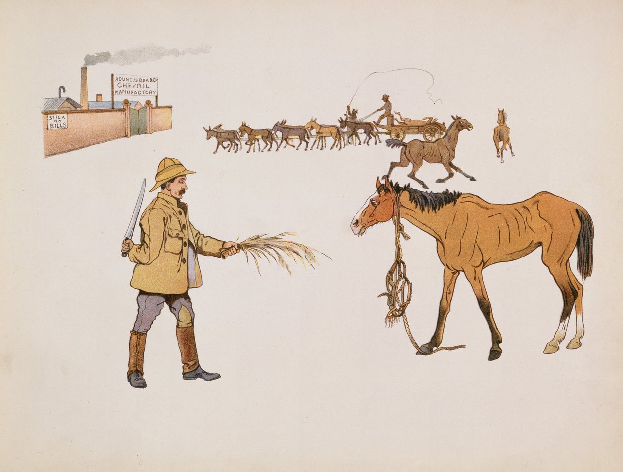 متجه إلى مصنع Chevril ، من Leaguer of Ladysmith ، 1900 بواسطة الكابتن كليف ديكسون