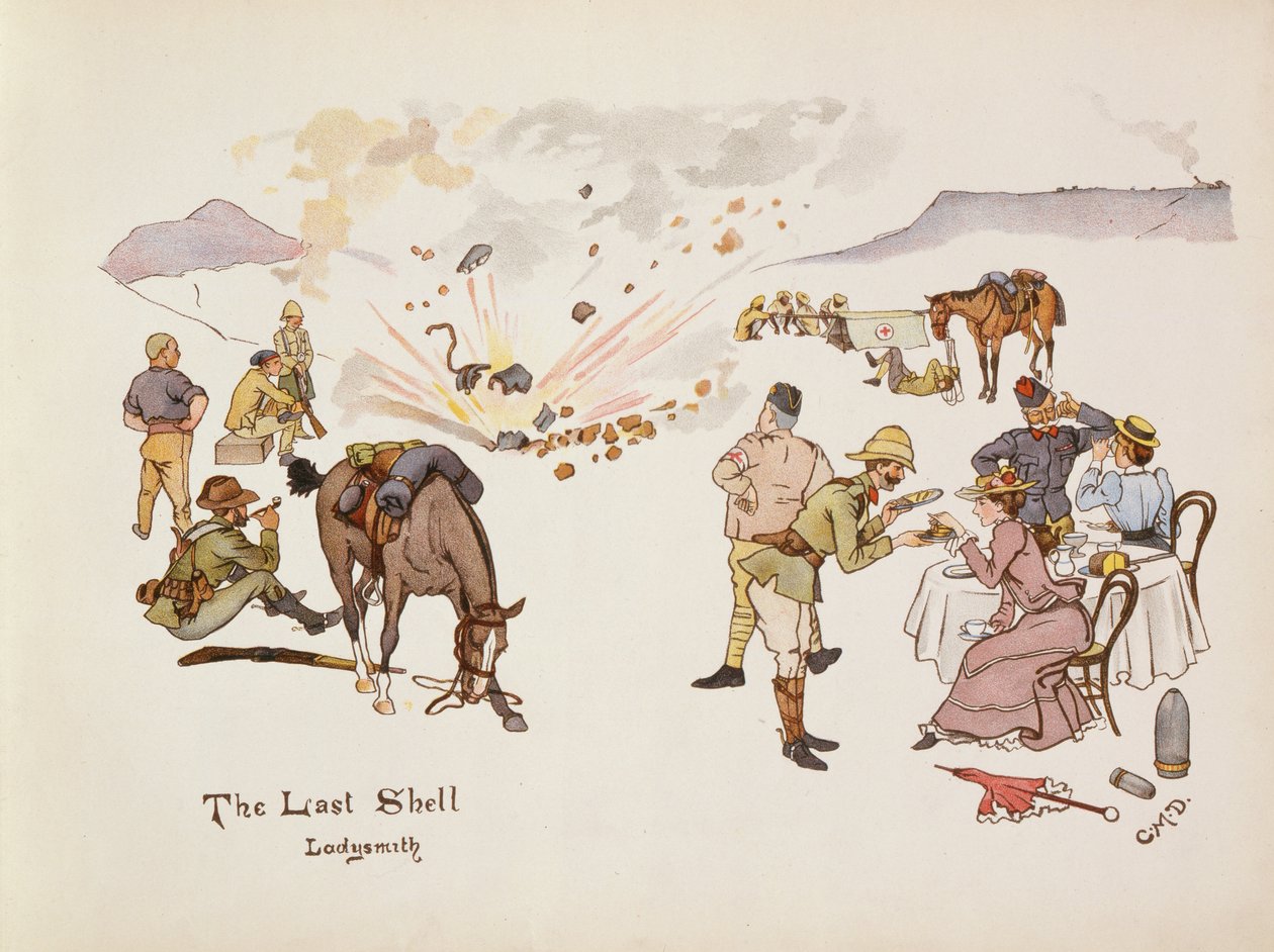 The Last Shell ، Ladysmith ، من Leaguer of Ladysmith ، 1900 بواسطة الكابتن كليف ديكسون
