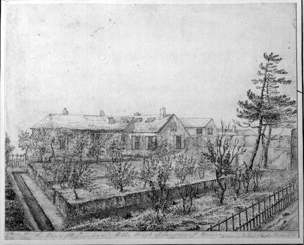 منظر للبستان في غرب لونغوود هاوس في جزيرة سانت هيلينا ، c.1821 بواسطة الكابتن جي روتون