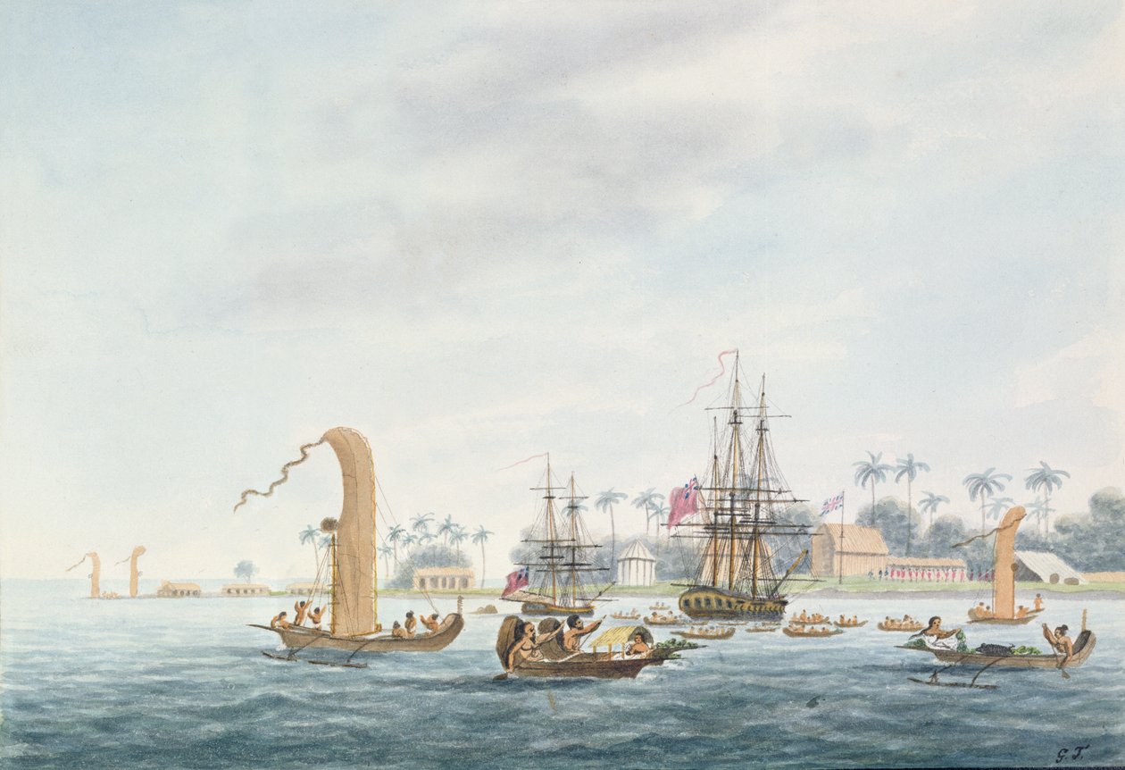 بوينت فينوس ، جزيرة Otahytey ، 1792 بواسطة الكابتن جورج توبين