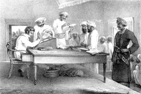 القاضي Kutchery-Merut ، من "Views in India، St. Helena and Car Nicobar"، حانة. 1835 (نقش) بواسطة النقيب جون لوارد