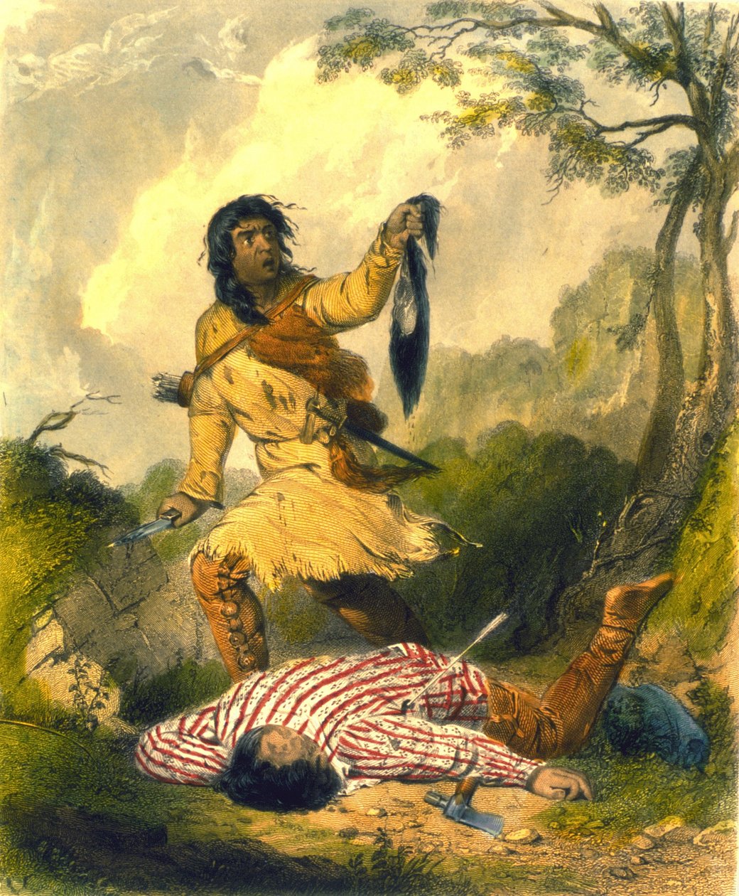 Death Whoop، 1853 (colout litho) بواسطة الكابتن سيث ايستمان