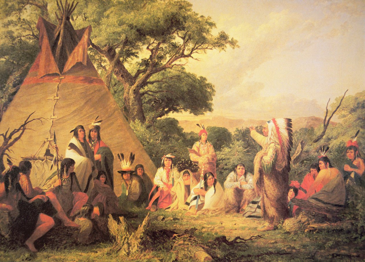 Sioux Indian Council بواسطة الكابتن سيث ايستمان