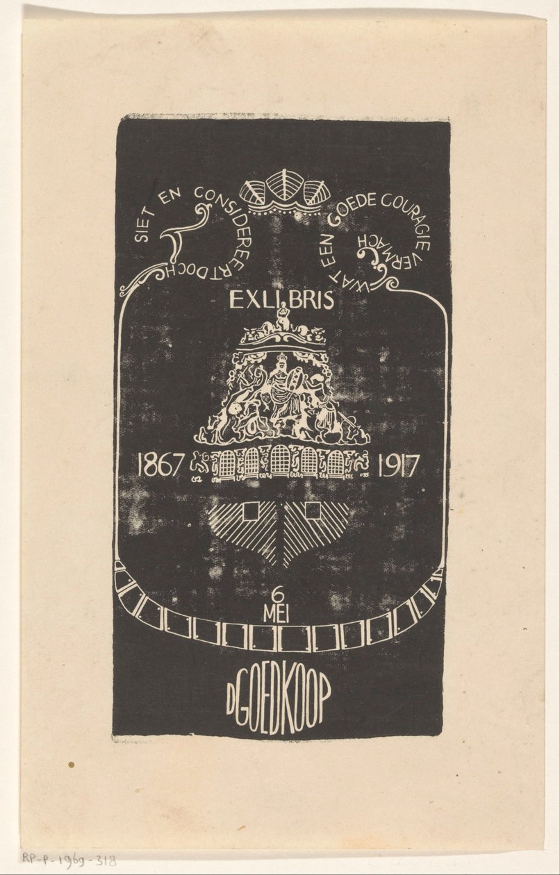 Ex libris بواسطة D. Cheap بواسطة كاريل أدولف أسد كاشيت