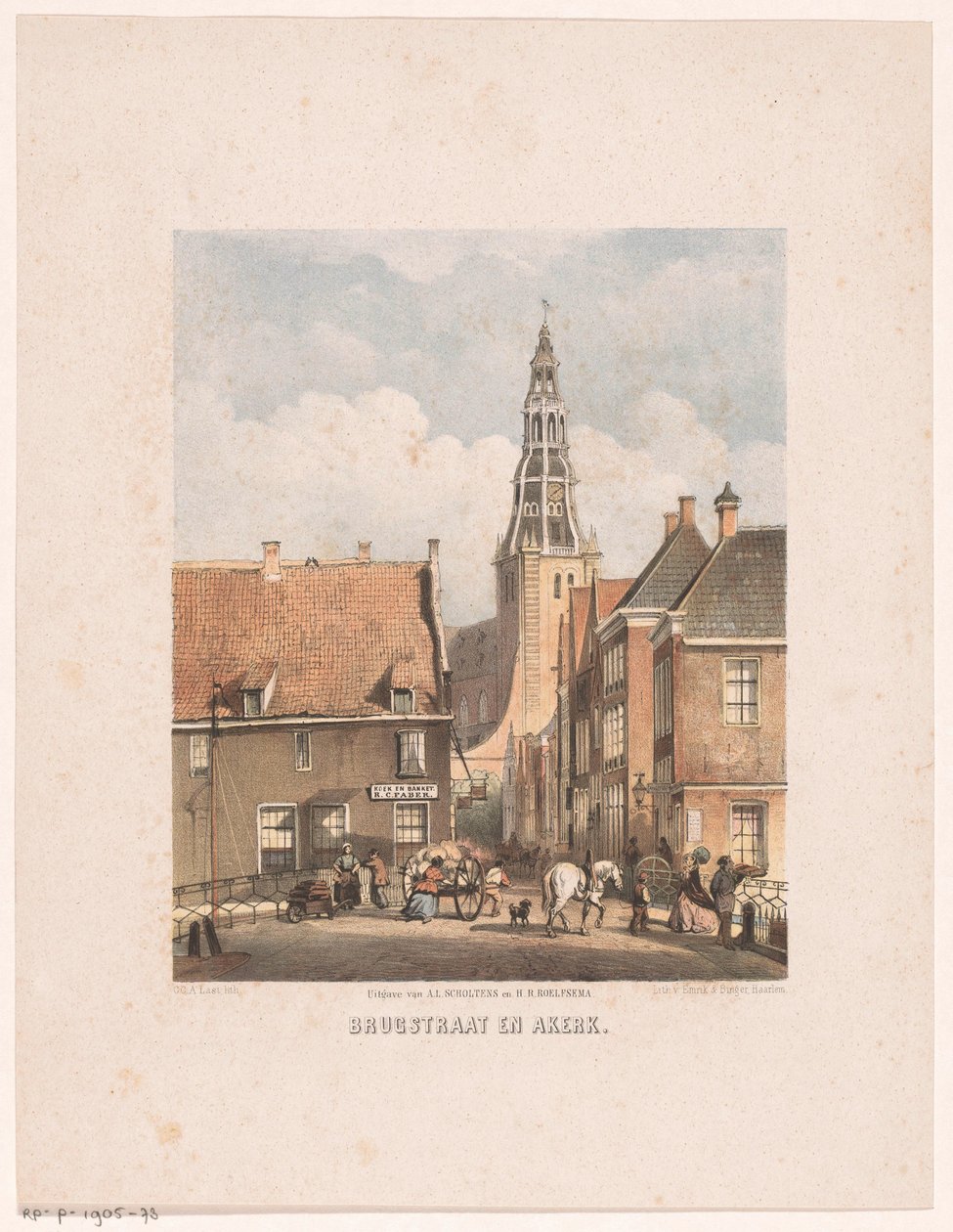 Brugstraat وكنيسة Der Aa في جرونينجن Brugstraat و Akerk (العنوان على الكائن) بواسطة كاريل كريستيان أنطوني آخر