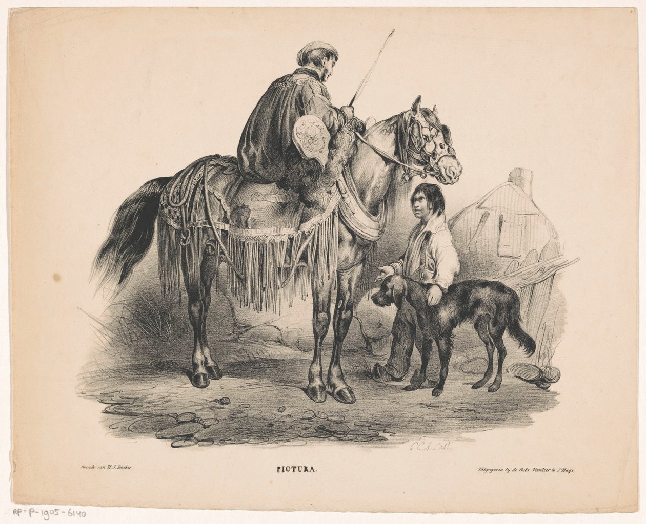 النبيل على ظهور الخيل والصبي المتسول Pictura (عنوان السلسلة على الكائن) بواسطة كاريل كريستيان أنطوني آخر