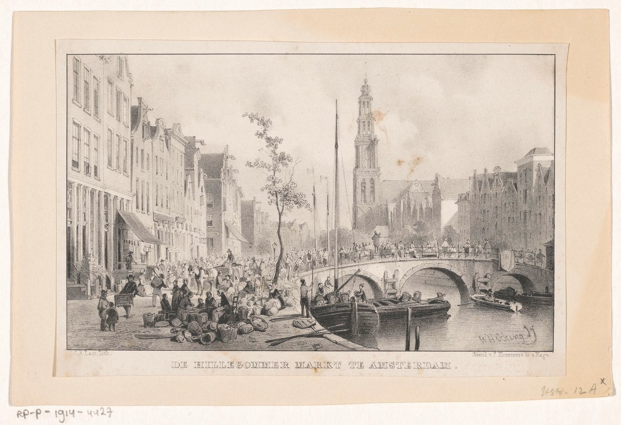 Hillegommermarkt في Reesluis في أمستردام The Hillergommermarkt في أمستردام (العنوان على الكائن) بواسطة كاريل كريستيان أنطوني آخر