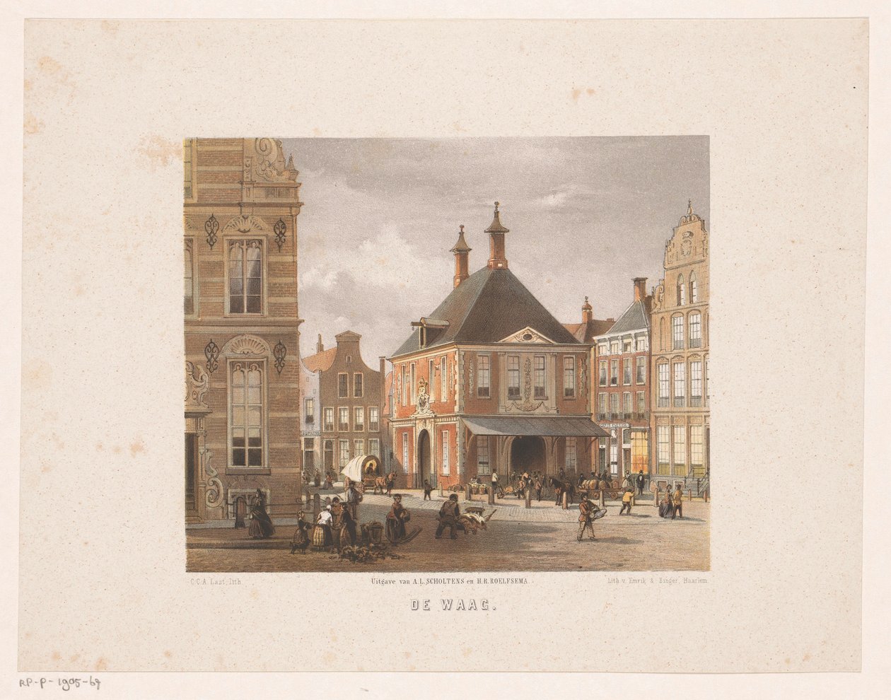سيتي سكيب مع منزل الوزن في جرونينجن The Waag (العنوان على الكائن) بواسطة كاريل كريستيان أنطوني آخر