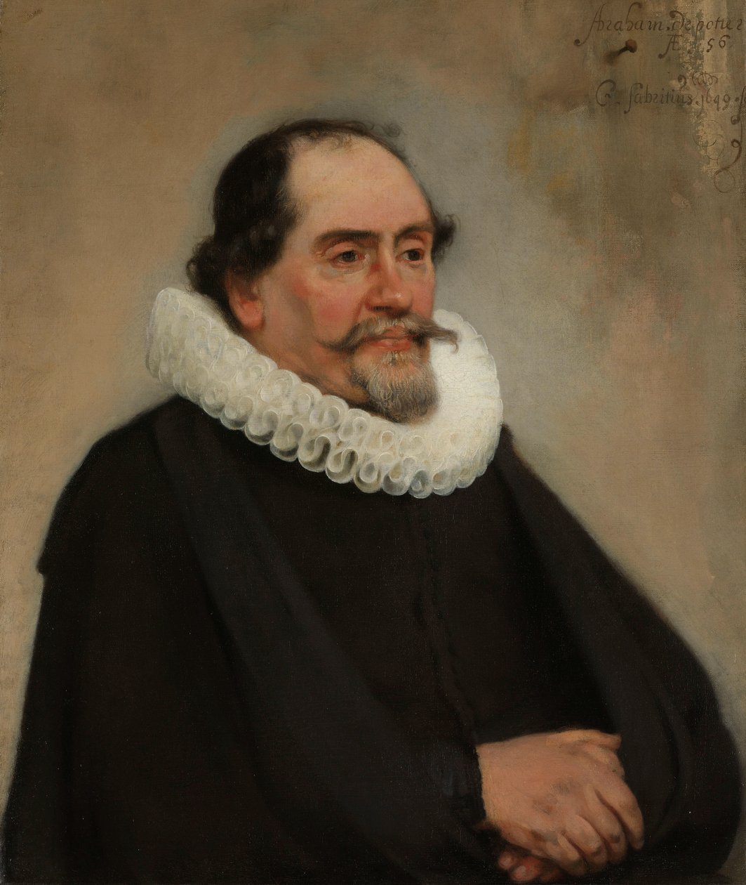 صورة لأبراهام دي بوتر ، تاجر حرير أمستردام أبراهام دي بوتر (1592-1650). أمستردام تاجر الحرير بواسطة كاريل فابريتيوس