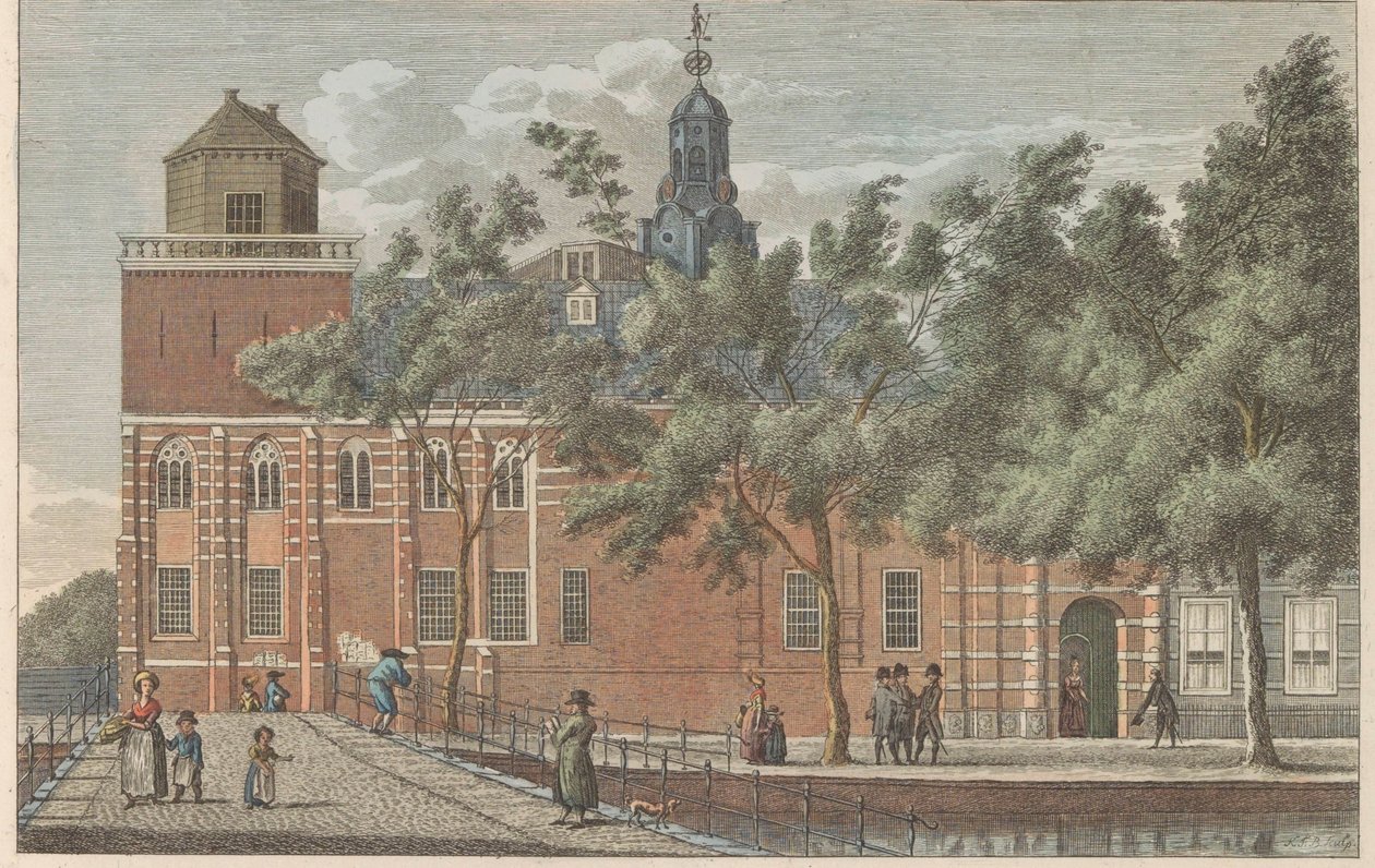 مبنى الأكاديمية في ليدن ، 1790 الأكاديمية في ليدن / Vue de L