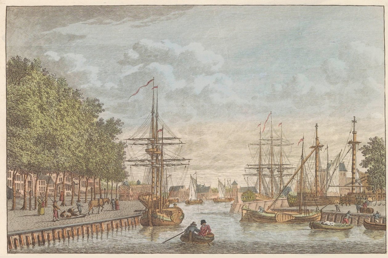 ميناء ميدلبورغ ، حوالي 1790 ميناء Middelburg / Le Port de Middelburg (العنوان على الجسم) بواسطة كاريل فريدريك بندورب (أنا)