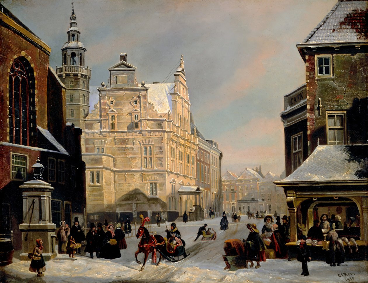 دار البلدية ، لاهاي ، 1853. بواسطة Carel Jacobus Behr