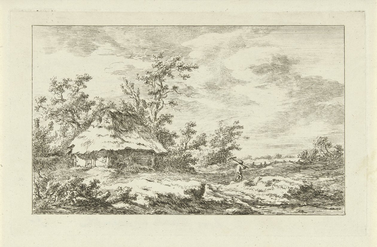 Man with Rake at a Barn Landscapes (AF) (عنوان السلسلة) بواسطة كاريل لودويجك هانسن