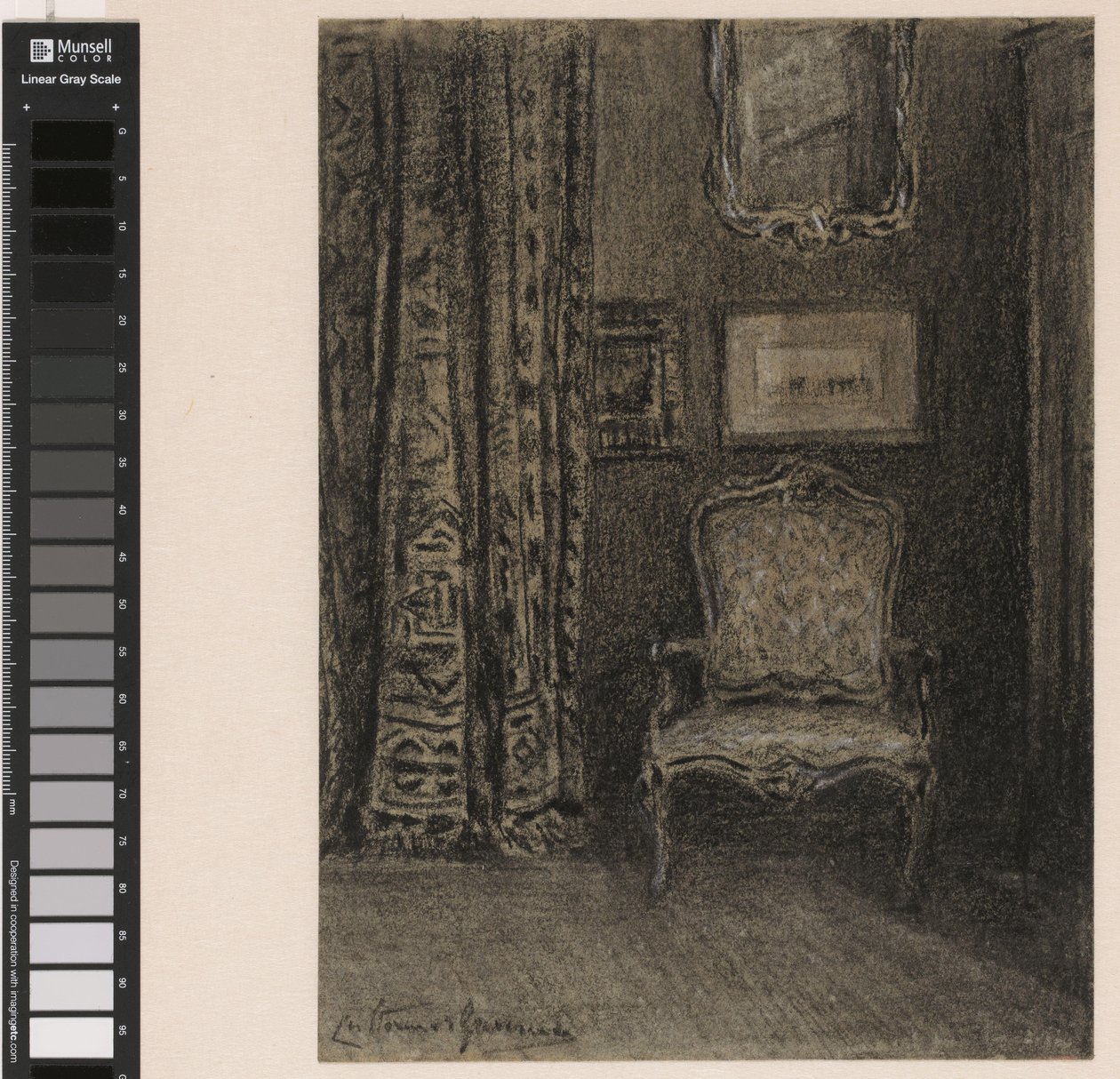Kamerinterieur in de Rue du Trône 190 te Brussel بواسطة كارلس نيكولاس ستورم فان جرافساند