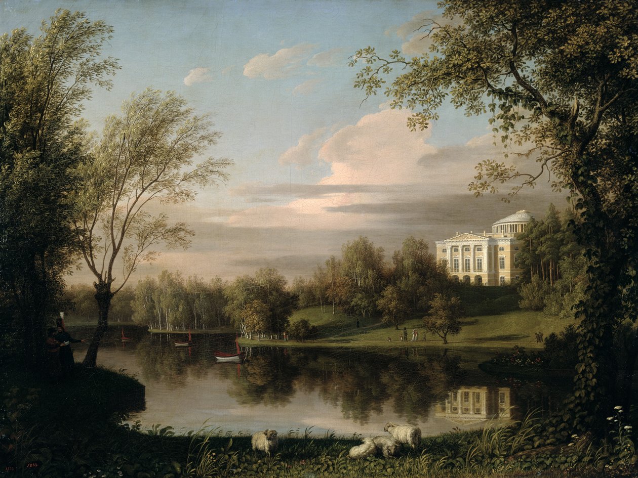 منظر لقصر بافلوفسك ، c.1800 بواسطة Carl Ferdinand von Kugelgen