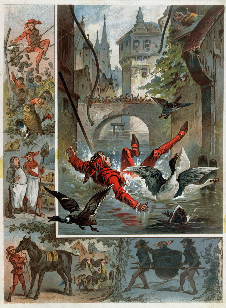 رسم توضيحي لقصة Till Eulenspiegel بقلم ريتشارد شتراوس (1864-1949) c.1860-80 بواسطة كارل Offterdinger