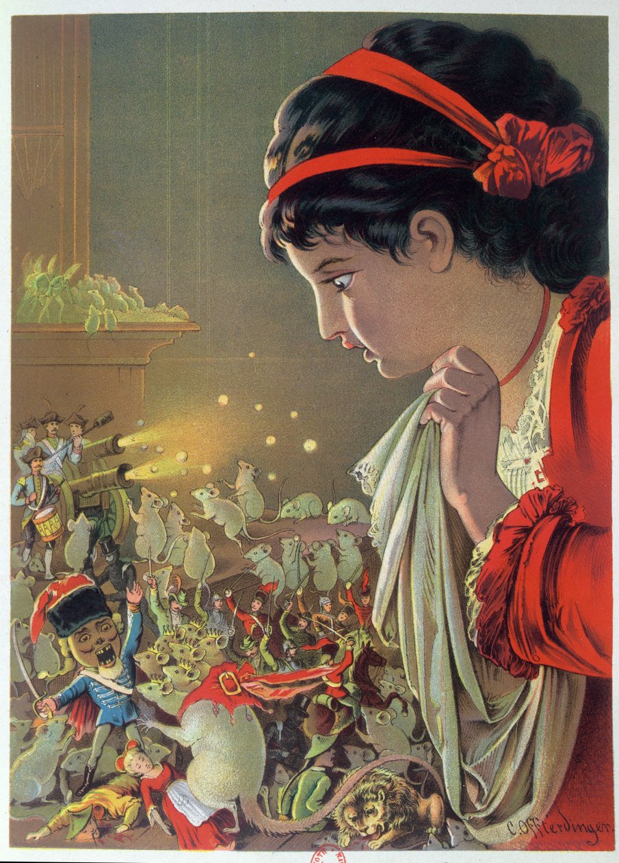 أمير كسارة البندق وملك الفأر ، التوضيح من "كسارة البندق" ، بقلم إيتا هوفمان (1776-1822) 1883 بواسطة كارل Offterdinger