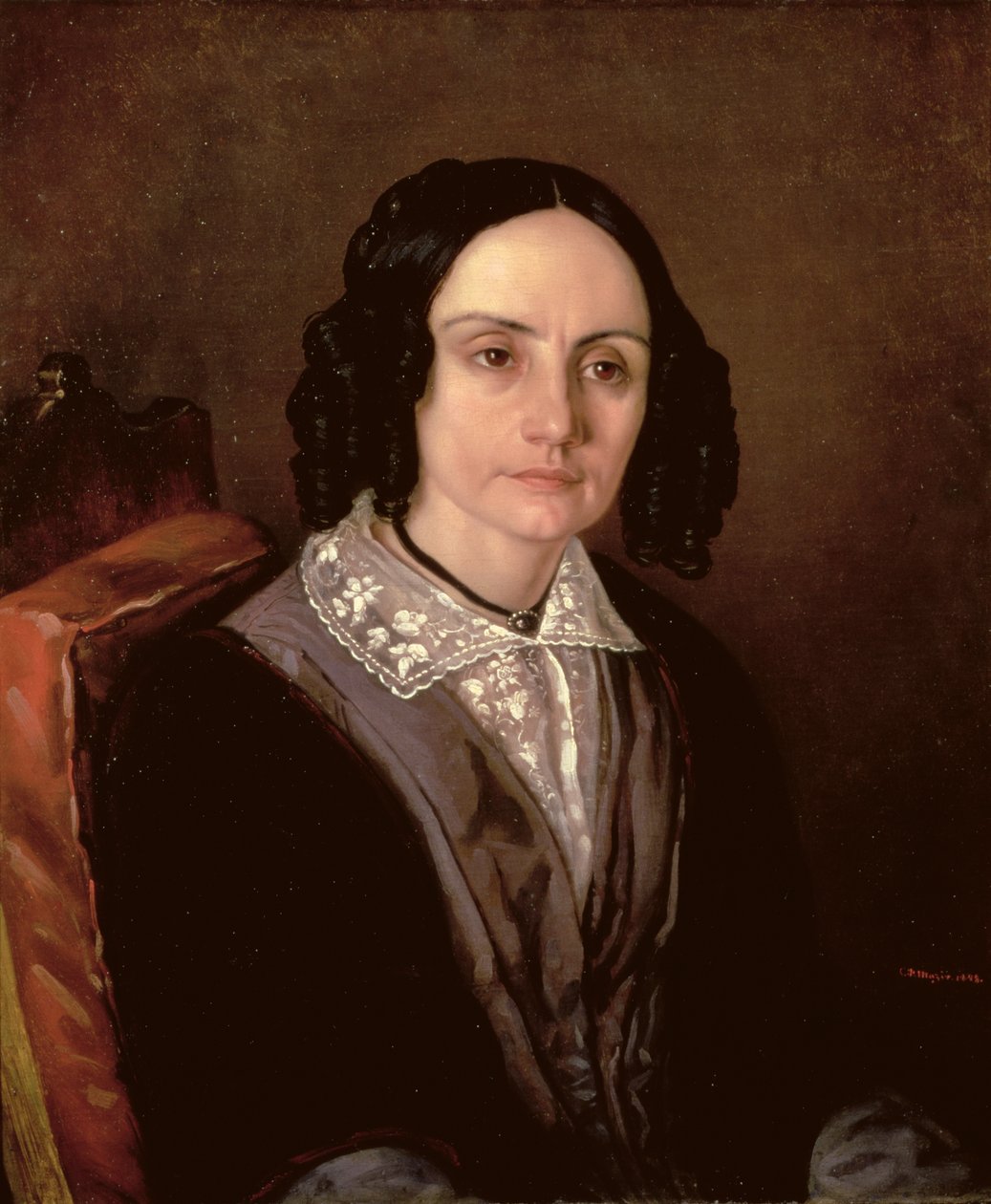 صورة للكونتيسة ماريا فولكونسكايا (1805-63) 1848 بواسطة كارل بيتر مازر