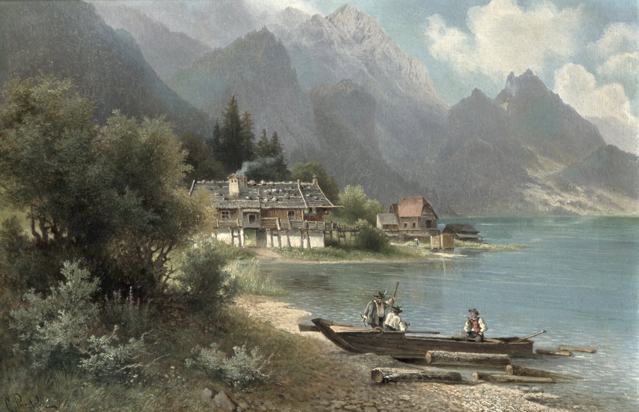 المناظر الطبيعية في بحيرة Kochelsee ، بافاريا بواسطة كارل بريستيل
