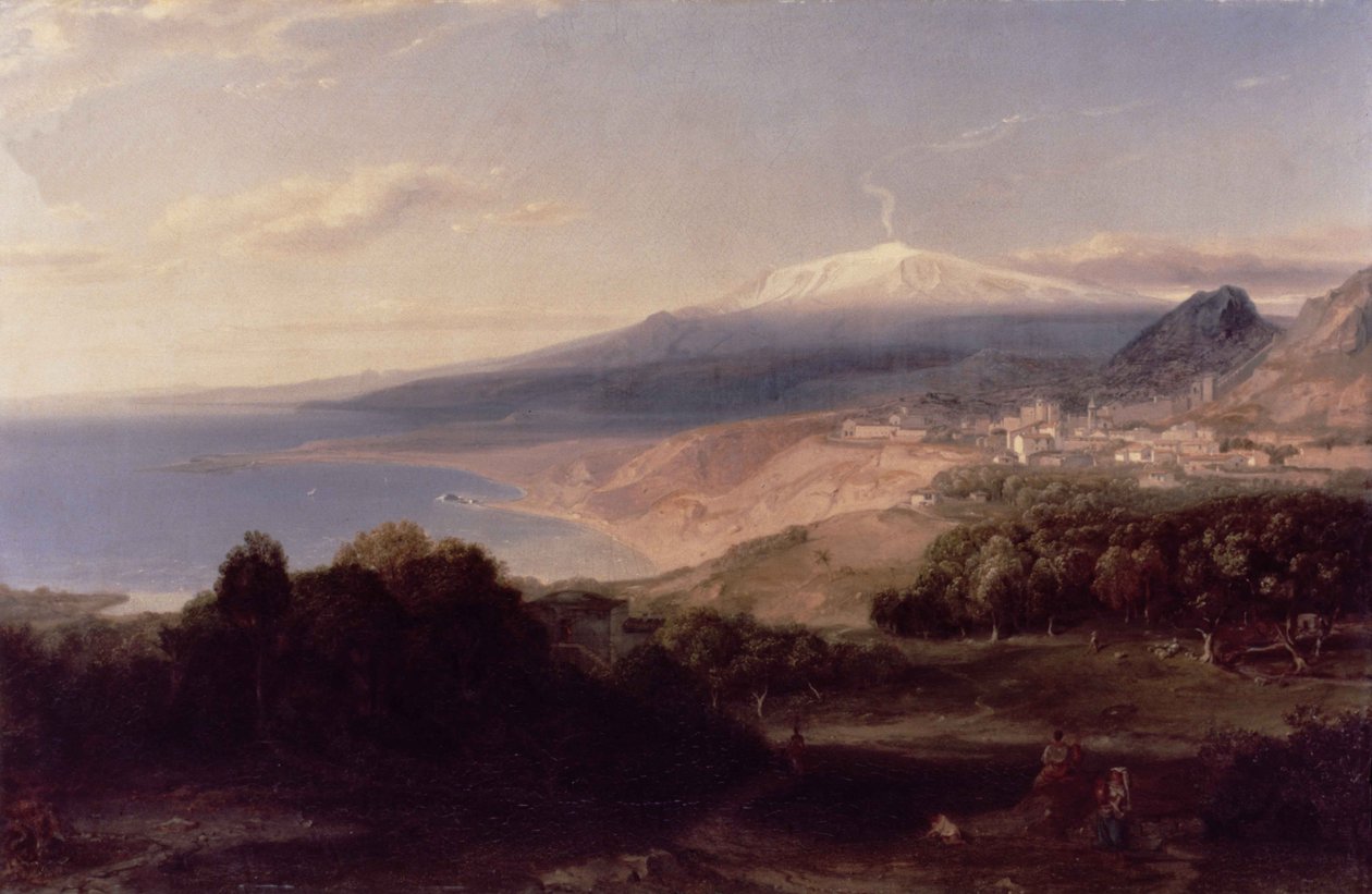 تاورمينا وجبل إتنا ، c.1840 بواسطة كارل روتمان