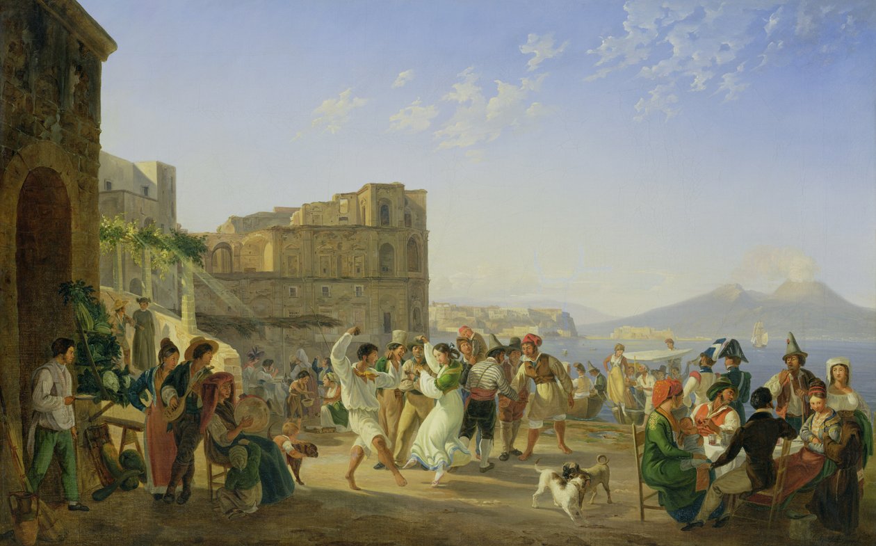 الرقص الإيطالي ، نابولي ، 1836 بواسطة كارل فيلهلم جويتزلوف