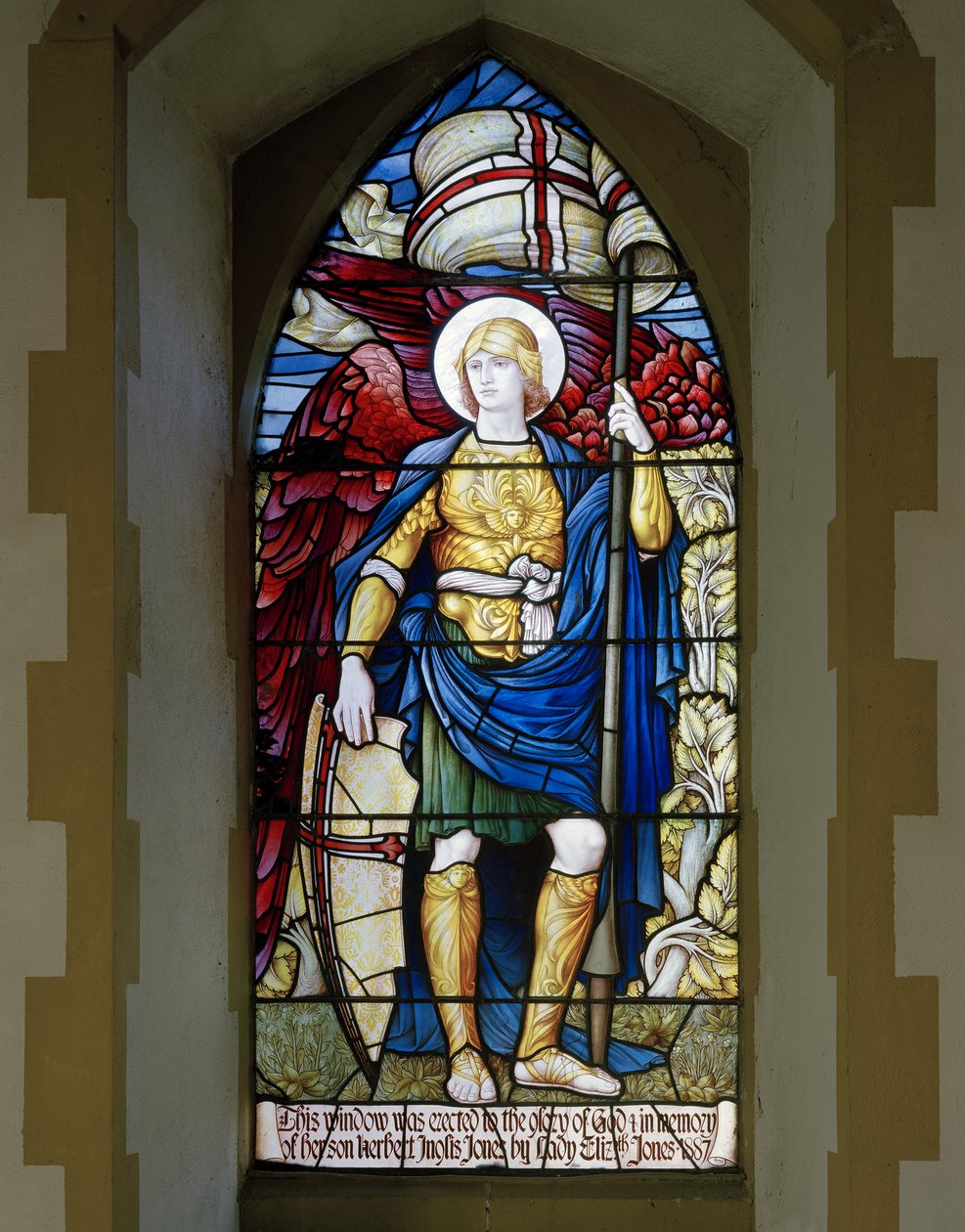 Betws Bledrws ، St Bledrws ، Shrigley & Hunt (1873-1982) ، Carl Almquist ، St Michael ، 1887 بواسطة كارل المكويست