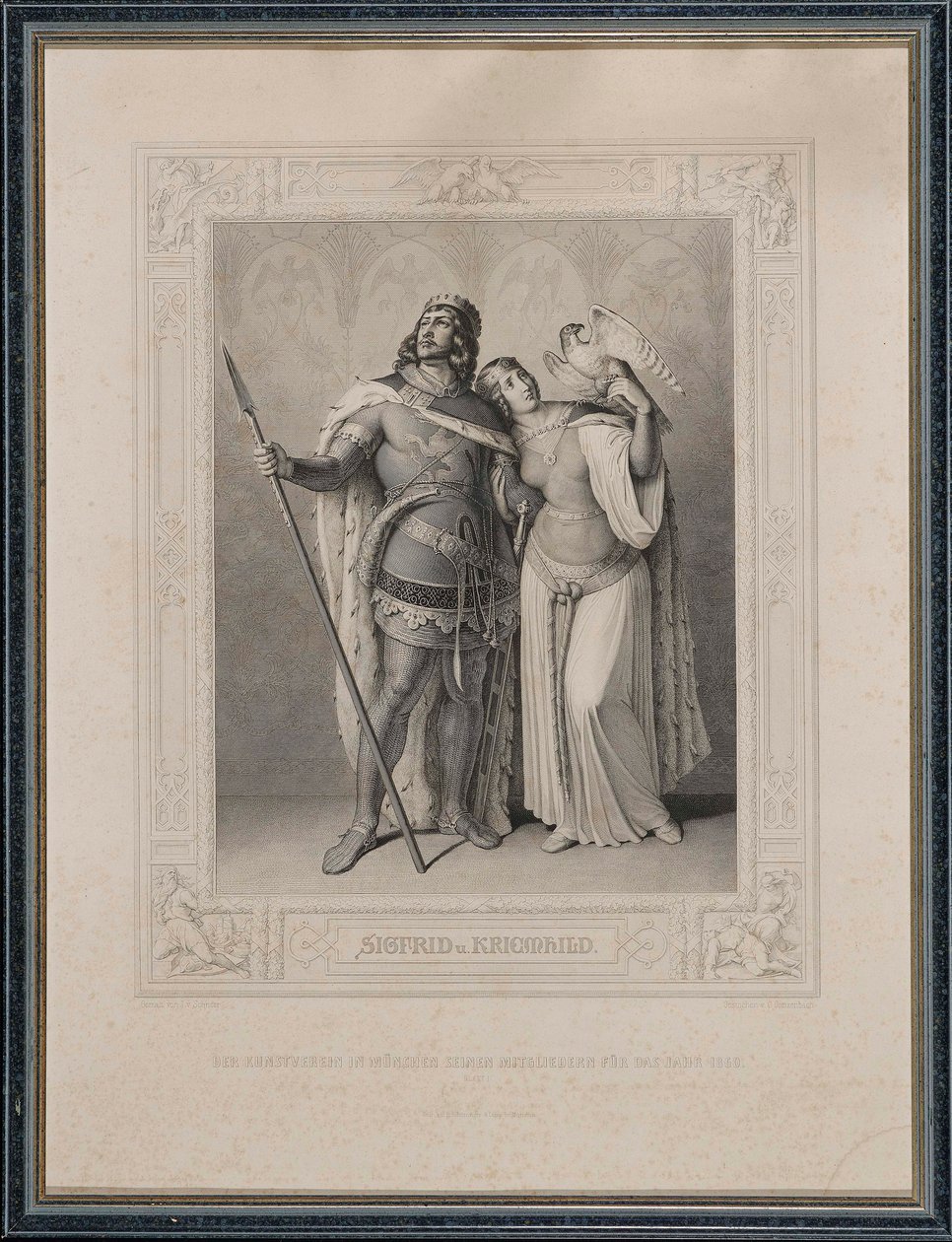 النيبلونجلييد. سيجفريد وكريمهيلد ، 1860. بواسطة كارل أرنولد جونزينباخ