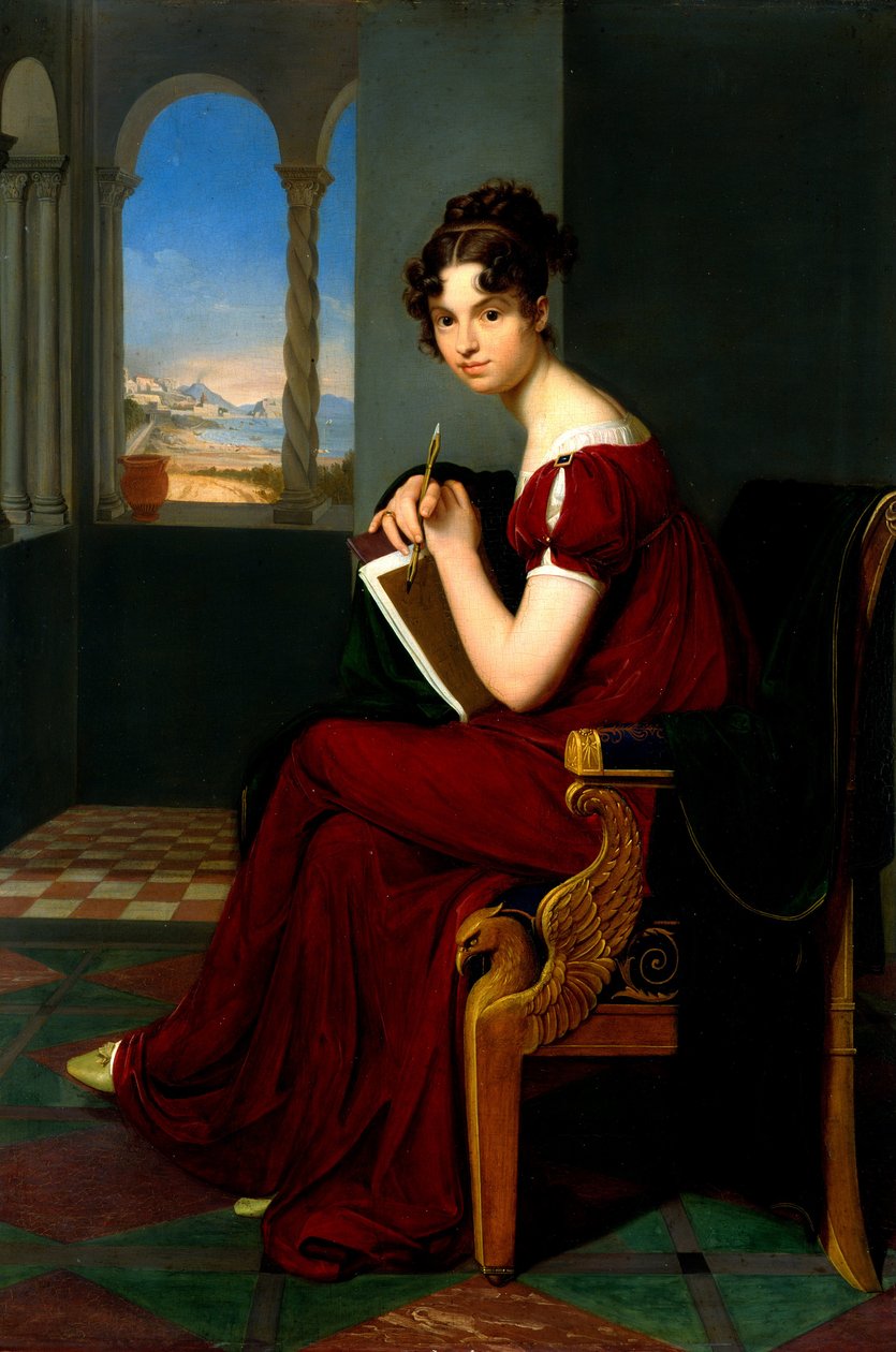 سيدة شابة بأدوات الرسم ، 1816 بواسطة كارل كريستيان فوجل من فوجيلشتاين