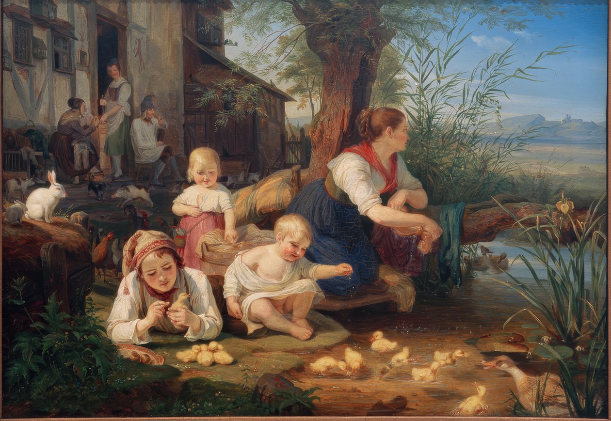 Mutter mit Kindern بواسطة كارل إنجل فون رابيناو
