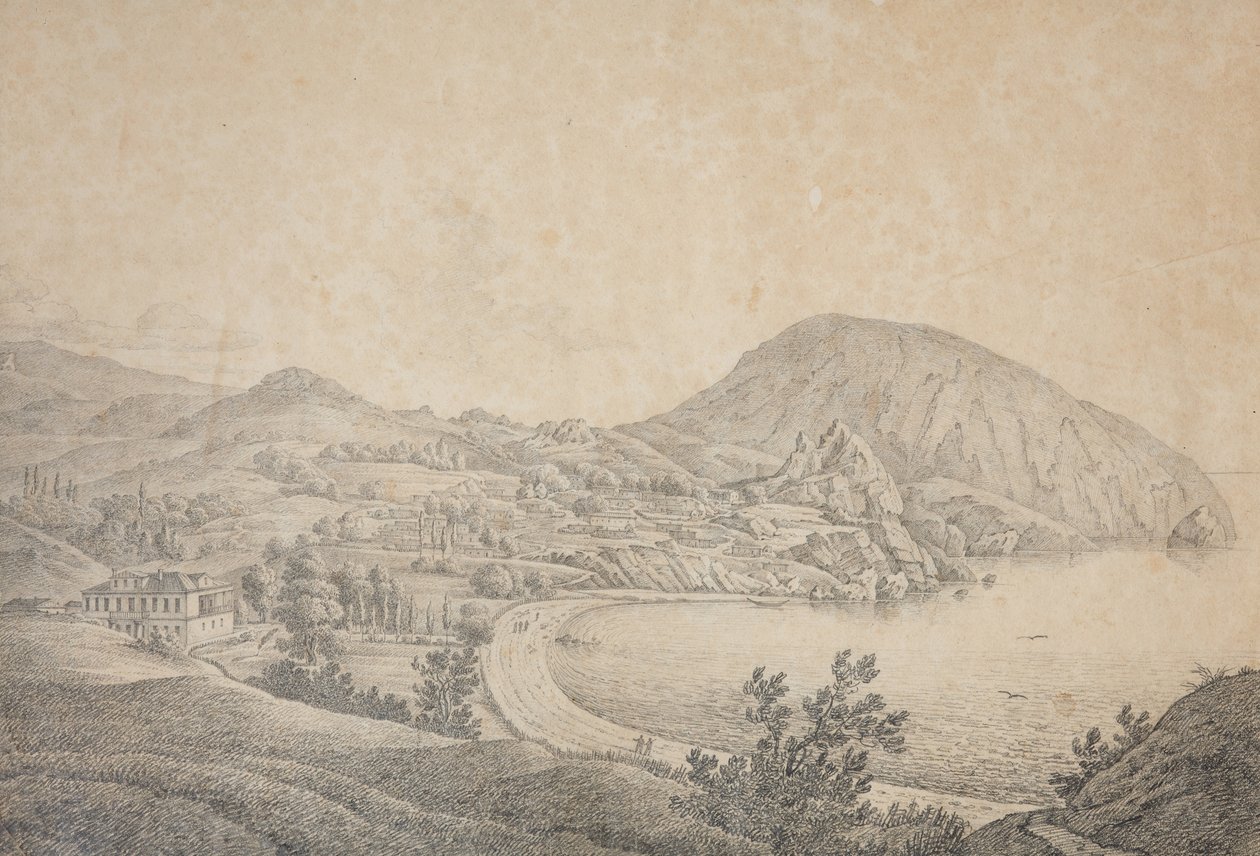 منظر لمنطقة مانور العقارية في أرماند إيمانويل دو بليسيس ، دوك دي ريشيليو في غورسف ، 1810s بواسطة Carl Ferdinand von Kugelgen