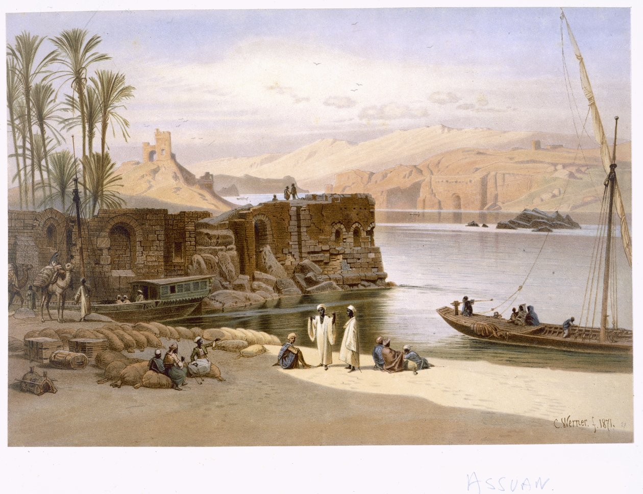 أسوان 1871 بواسطة كارل فريدريش هاينريش فيرنر