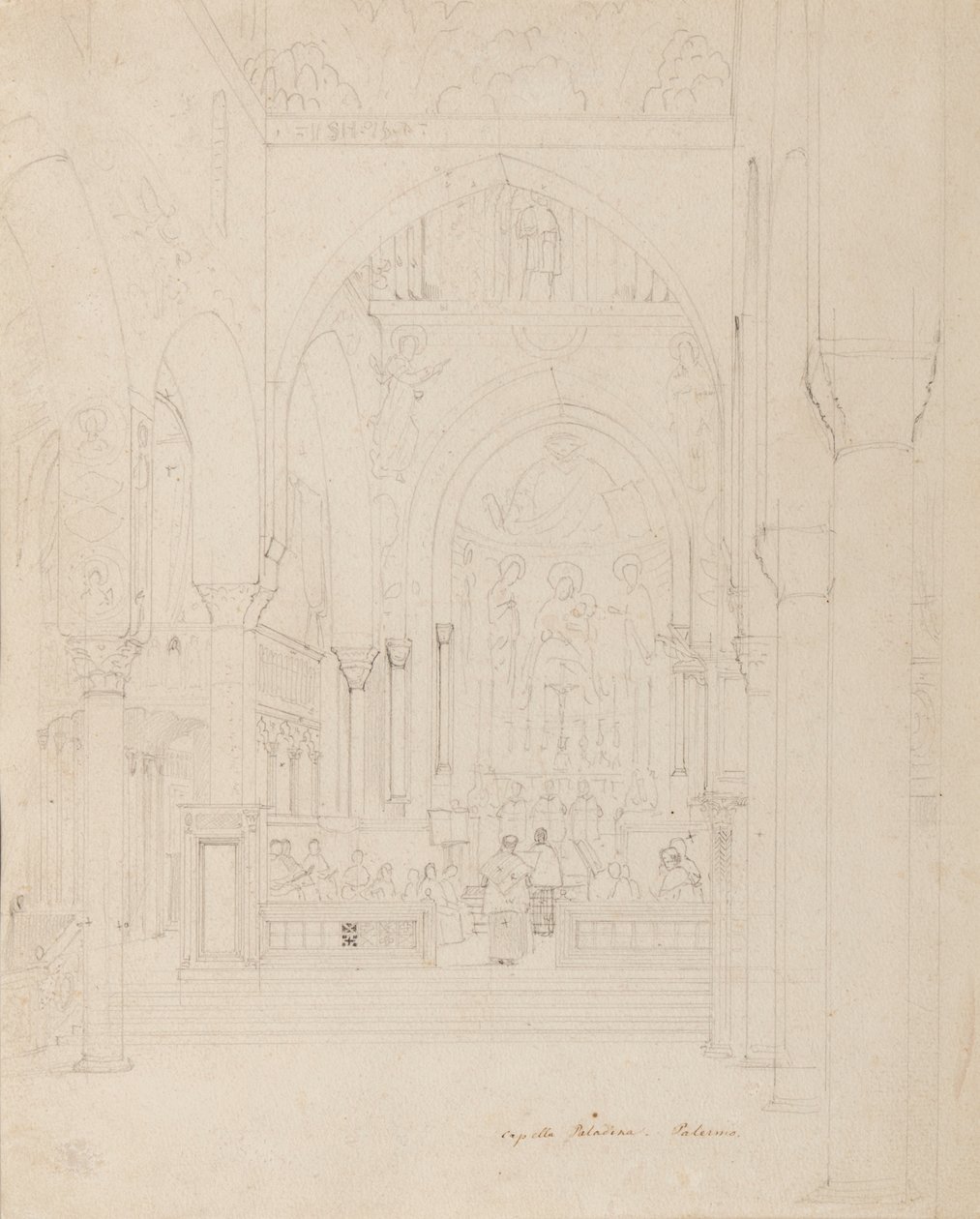 صقلية: Palatine Chapel ، باليرمو ، c.1850 بواسطة كارل فريدريش هاينريش فيرنر