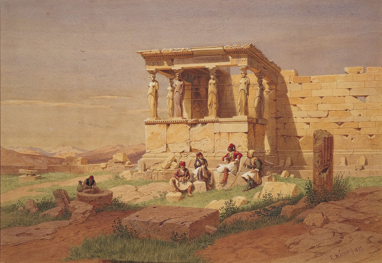 Erechtheion. رواق Caryatids ، 1877 بواسطة كارل فريدريش هاينريش فيرنر