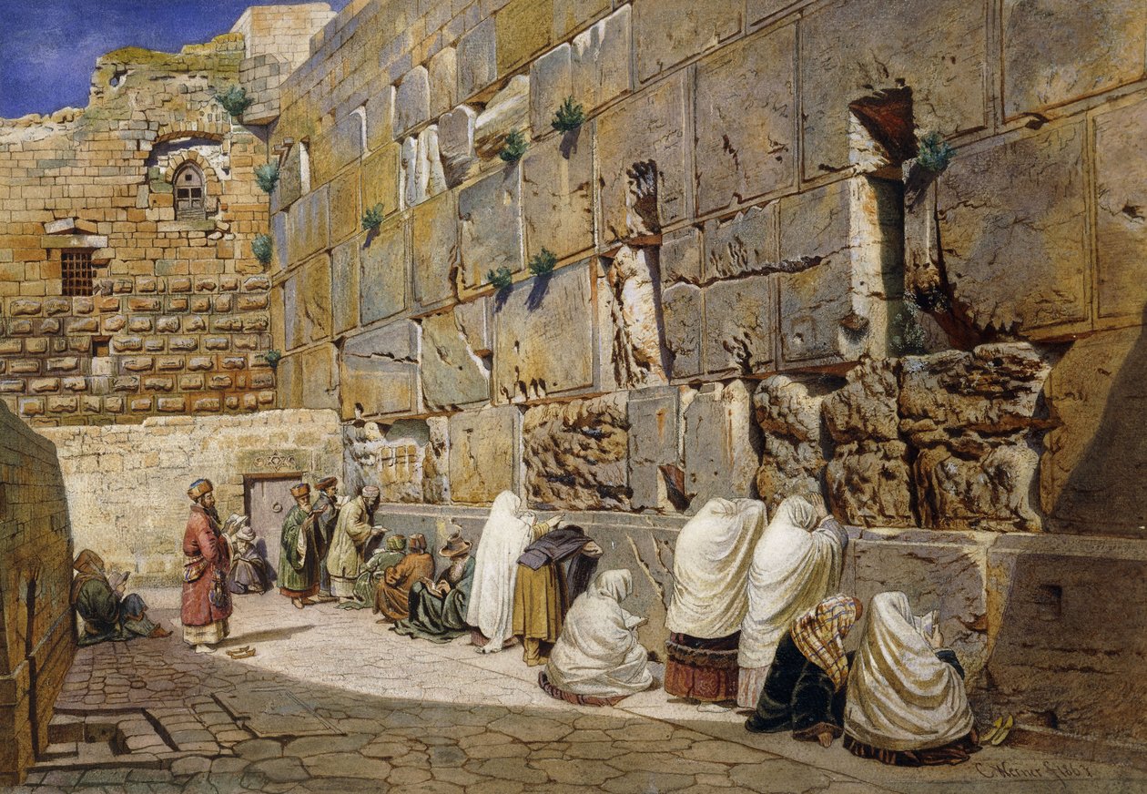 حائط المبكى ، القدس ، 1863 بواسطة كارل فريدريش هاينريش فيرنر
