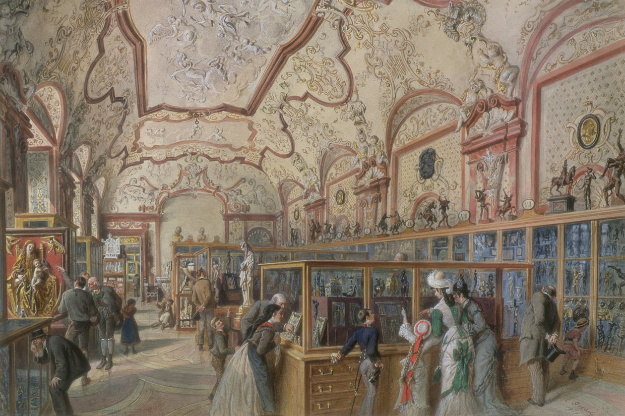 القاعة الرخامية في معرض Ambraser في Lower Belvedere ، فيينا ، 1876 بواسطة كارل جويبل