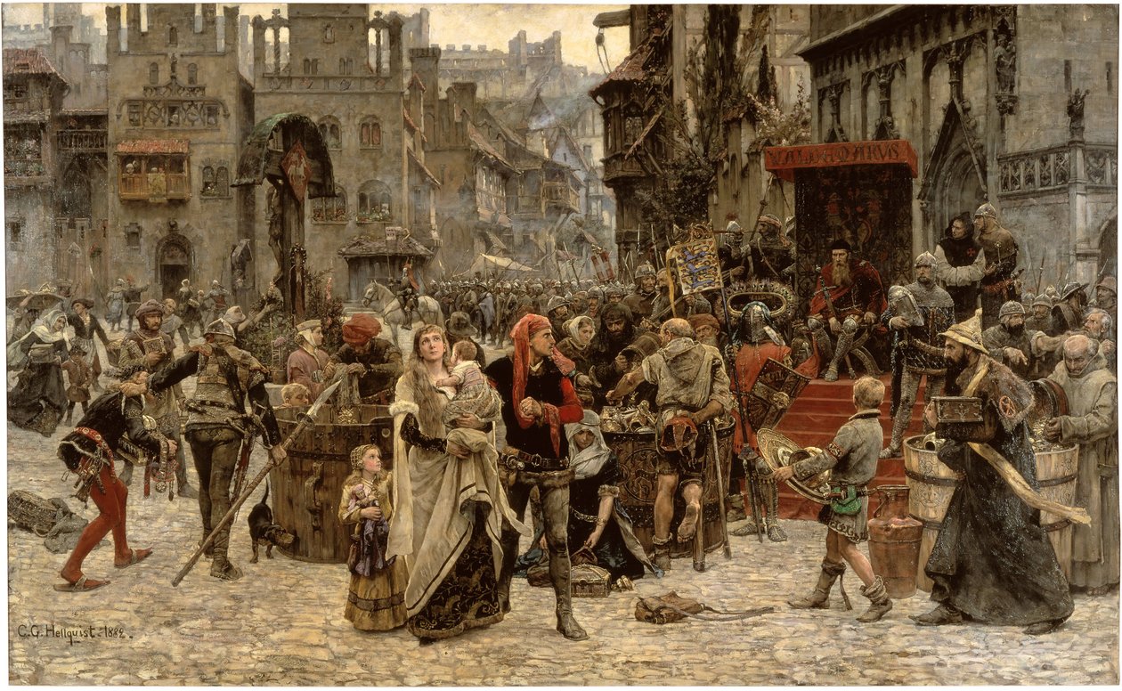 Valdemar Atterdag القابضة Visby إلى Ransom ، 1361 ، 1882 بواسطة كارل غوستاف هيلكفيست