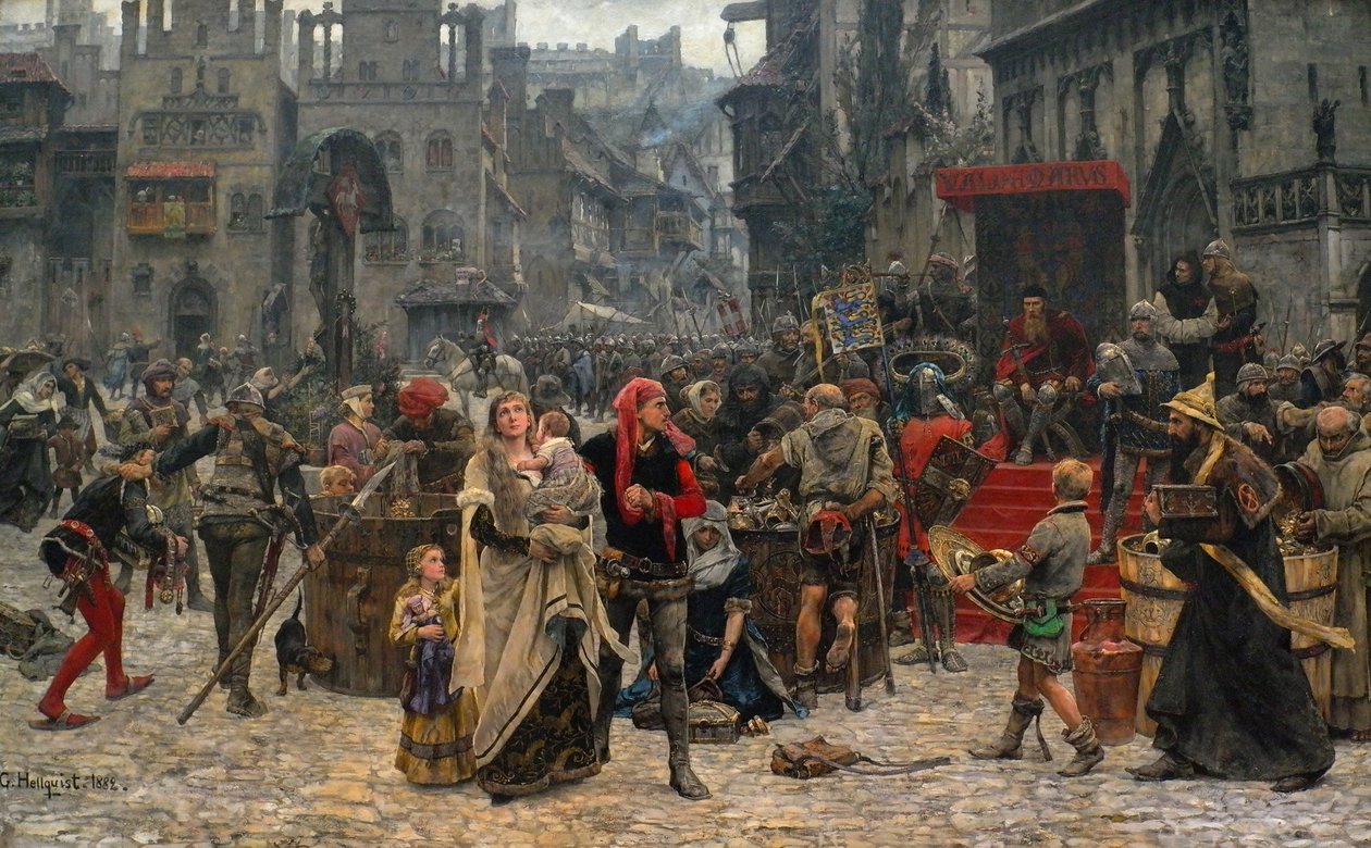 Valdemar IV Atterdag (1320-75) عقد Visby للفدية بواسطة كارل غوستاف هيلكفيست