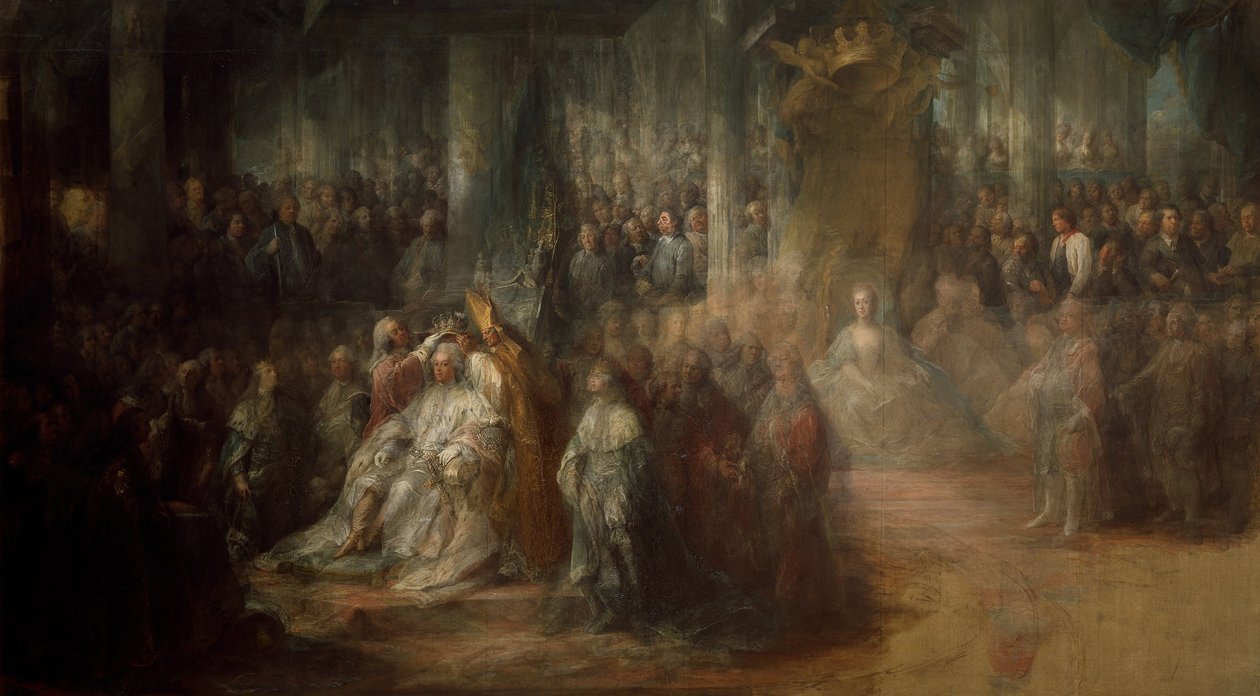 تتويج الملك جوستاف الثالث ملك السويد ، 1782-1793 بواسطة كارل جوستاف بيلو
